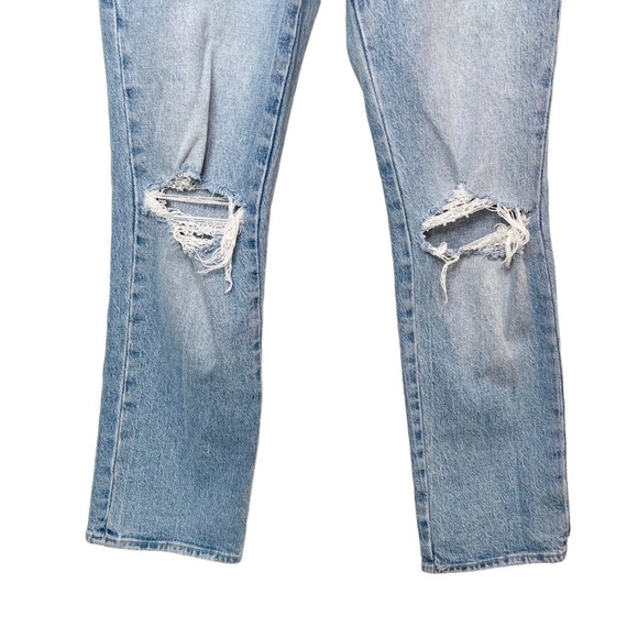 ROLLA’S High Rise Light Wash Distressed Women’s Straight Jeans Sz 26 - Picture 5 of 11